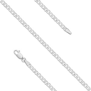 Bratara barbati argint rodiat model cubanez 3 mm x 21 cm DiAmanti PancerkaC080-21cm-SL (Argint 925‰ 3,3 g.)